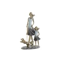 Decoratieve figuren DKD Home Decor 16 x 9,5 x 24 cm Blauw Gouden Familie - thumbnail