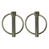 ProPlus borgpen met ring aluminium 8 mm zilver 2 stuks - thumbnail