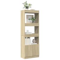 Hoge kast 63x33x180 cm bewerkt hout sonoma eikenkleurig - thumbnail