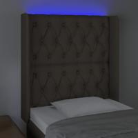 Hoofdbord LED 103x16x78/88 cm stof taupe - thumbnail