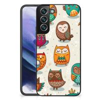 Samsung Galaxy S22 Plus Dierenprint Telefoonhoesje Vrolijke Uilen - thumbnail