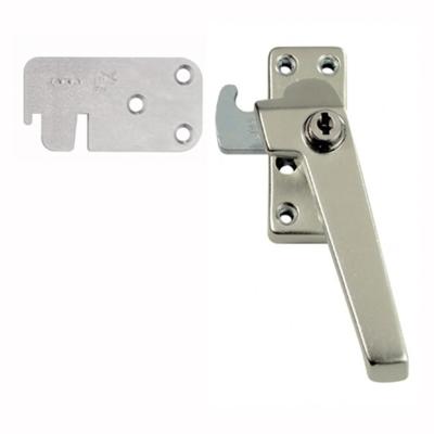 AXA 3319 Veiligheids raamsluiting F2 met cilindersluiting, nok en haakschoot sluithaak rechtsdraaiend - 3319-71-92/GE