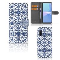 Sony Xperia 10 III Hoesje Flower Blue - thumbnail