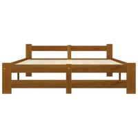 Bedframe massief grenenhout honingbruin 160x200 cm - thumbnail