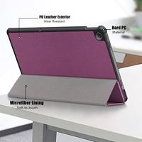 Lunso - Lenovo Tab M10 Plus Gen 3 (3e generatie) - Tri-Fold Bookcase hoes - Paars - thumbnail