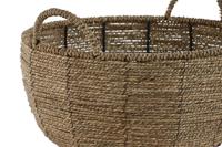 Plantenbakkenset Home ESPRIT Bruin Metaal Vezel Tropisch 34 x 33 x 15 cm - thumbnail