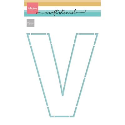 Marianne Design • craft stencil letter v (vaderdag)