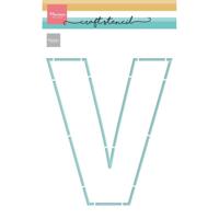 Marianne Design • craft stencil letter v (vaderdag) - thumbnail