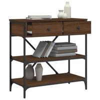 Wandtafel 75x34,5x75 cm bewerkt hout bruineikenkleurig - thumbnail