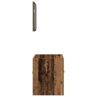 2-delige Badkamermeubelset bewerkt hout oud houtkleurig - thumbnail