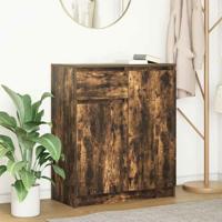 Dressoir met lade 71x35x84 cm spaanplaat gerookt eikenkleurig - thumbnail