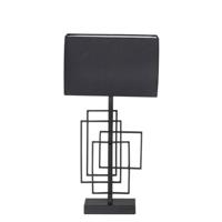 Zwarte tafellamp met schakelaar E27 fitting en stoffen kap By Rydens Paragon - thumbnail