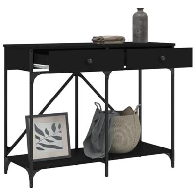 Wandtafel 100x39x78,5 cm bewerkt hout zwart