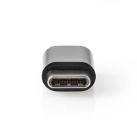 USB-Adapter | USB 2.0 | USB-C Male | USB Micro-B Female | 480 Mbps | Vernikkeld | Zwart - thumbnail
