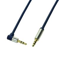 LogiLink CA11150 Jackplug Audio Aansluitkabel 1.50 m Donkerblauw (mat) 90° haaks naar boven - thumbnail