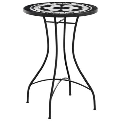 Bistrotafel mozaek 50x70 cm keramiek zwart en wit Bistrotafel mozaek 50x70 cm keramiek zwart en wit