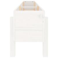 Plantenbak verhoogd 160x30x38 cm massief grenenhout wit - thumbnail