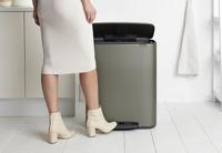 Brabantia Bo Pedaalemmer - 2x30L - 2 kunststof binnenemmers - platinum 211546 - thumbnail
