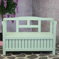 Pinokkio 2-persoons houten koffer tuinbank groen - thumbnail