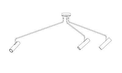 Lyora 3-lichts plafondlampEye Super flexibel - 6491