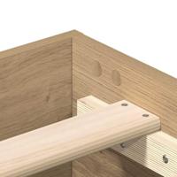 Bedframe zonder matras 200x200 cm spaanplaat artisanaal eiken - thumbnail