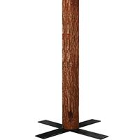 VidaXL Kerstboom met echt hout en sneeuw smal 210 cm groen - thumbnail