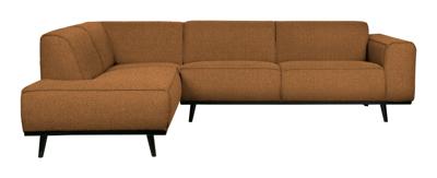 WOOOD Hoekbank 'Statement' Links, Bouclé, kleur Butter