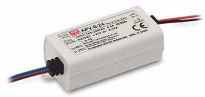 MEAN WELL APV-8-24 LED-transformator Constante spanning 8 W 0 - 0.34 A 24 V/DC Niet dimbaar, Overbelastingsbescherming 1 stuk(s)