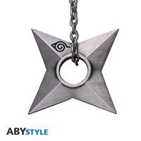 Naruto Shippuden - Metal Shuriken Konoha Keychain - thumbnail