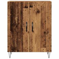 Dressoir 69,5x34x90 cm bewerkt hout oud houtkleurig - thumbnail