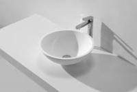 Wiesbaden Valerie waskom rond 43x13 cm solid surface mat wit 36.4042 - thumbnail