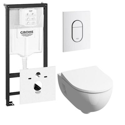 Geberit 300 basic toiletset inclusief Grohe inbouwreservoir en Grohe Arena bedieningsplaat wit 0729205/0729242/sw398922/ Geberit 300 basic toiletset inclusief Grohe inbouwreservoir en Grohe Arena bedieningsplaat wit 0729205/0729242/sw398922/