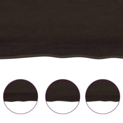 Tafelblad natuurlijke rand 180x40x6 cm eikenhout donkergrijs Tafelblad natuurlijke rand 180x40x6 cm eikenhout donkergrijs