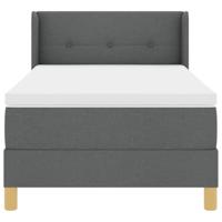 Boxspringbed met matras Donkergrijs 90 x 200 cm Stof - thumbnail