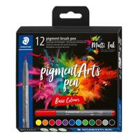 Brushpen staedtler pigmentarts etui 12 st - thumbnail