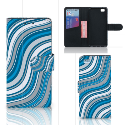 Huawei Ascend P8 Lite | Telefoon Hoesje | Waves Blue Huawei Ascend P8 Lite | Telefoon Hoesje | Waves Blue