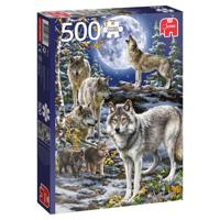 Premium Collection Wolvenroedel in de winter 500 stukjes - thumbnail