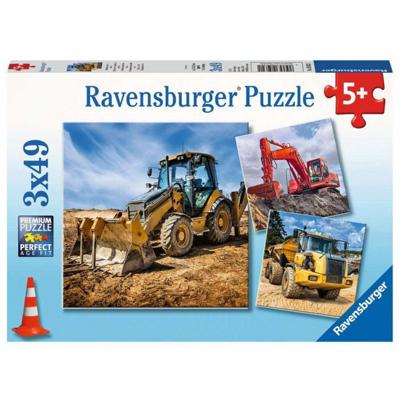 Ravensburger puzzel bouwvoertuigen 3x49