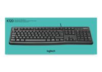 Logitech k120 business style usb keyboard [usb, 104-key, numpad, durable, black] - thumbnail