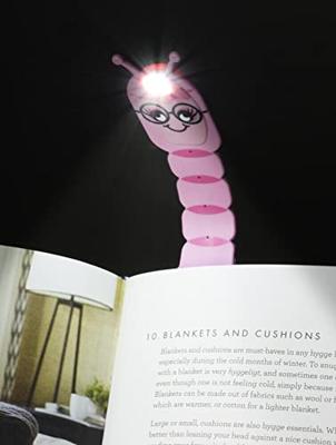 Mondikaarten Flexilight leeslamp boekenwurm roze
