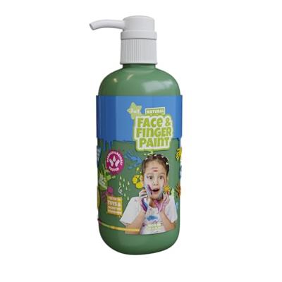Boti Natural face & fingerpaint fles met pompje - groen, 1l Boti Natural face & fingerpaint fles met pompje - groen, 1l