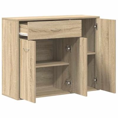 Dressoir 88x30x70 cm bewerkt hout sonoma eikenkleurig