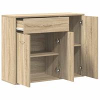 Dressoir 88x30x70 cm bewerkt hout sonoma eikenkleurig - thumbnail