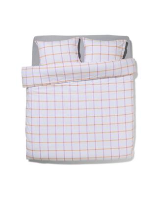 HEMA Dekbedovertrek 240x200/220cm zacht katoen ruiten lila (multi)