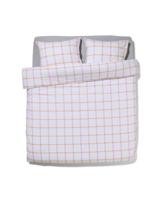 HEMA Dekbedovertrek 240x200/220cm zacht katoen ruiten lila (multi) - thumbnail