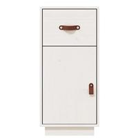 Dressoir 34x40x75 cm massief grenenhout wit - thumbnail