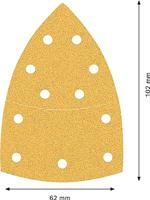 Bosch Accessories EXPERT C470 2608900887 Oscillerend schuurpapier Geperforeerd Korrelgrootte (num) 80 (l x b) 102 mm x 93 mm 10 stuk(s) - thumbnail