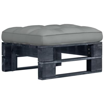 Tuinhocker pallet zwart geïmpregneerd grenenhout