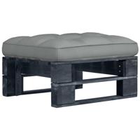 Tuinhocker pallet zwart geïmpregneerd grenenhout - thumbnail