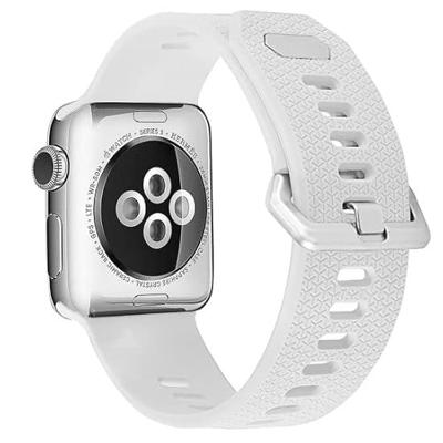 Siliconen bandje met motief - Wit - Geschikt voor Apple Watch 44mm / 45mm / 46mm / 49mm